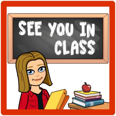 Teacher avatar image saying "See you in class"