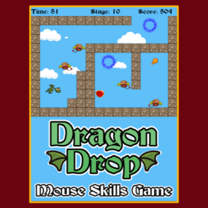 button showing Dragon Drop game logo