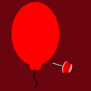 Button showing an image of the balloon bang game logo