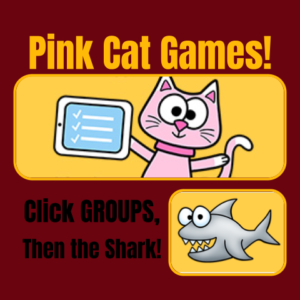 Button showing image of the Pink Cat Games website logo